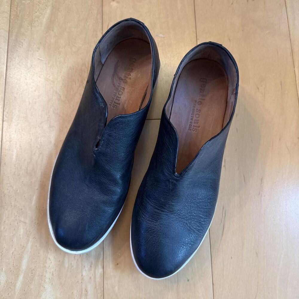 Gentle Souls Kenneth Cole Halden Black Leather Women's Size 9.5 Comfort Shoe